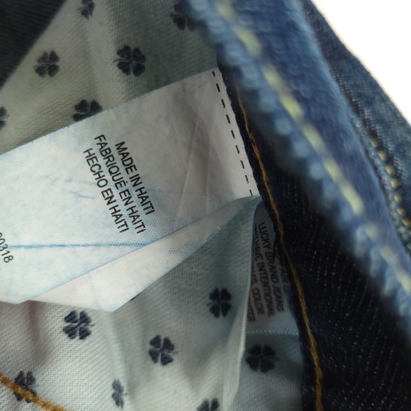 Lucky Brand Jeans Mens 32x30 Blue 221 Straight Original Dark Wash Denim Stretch - Picture 6 of 14